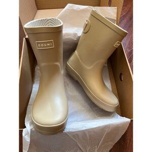 NEW Goumi Kids Dune Muddies SZ 12 Tan Neutral Rain Toddler Boots